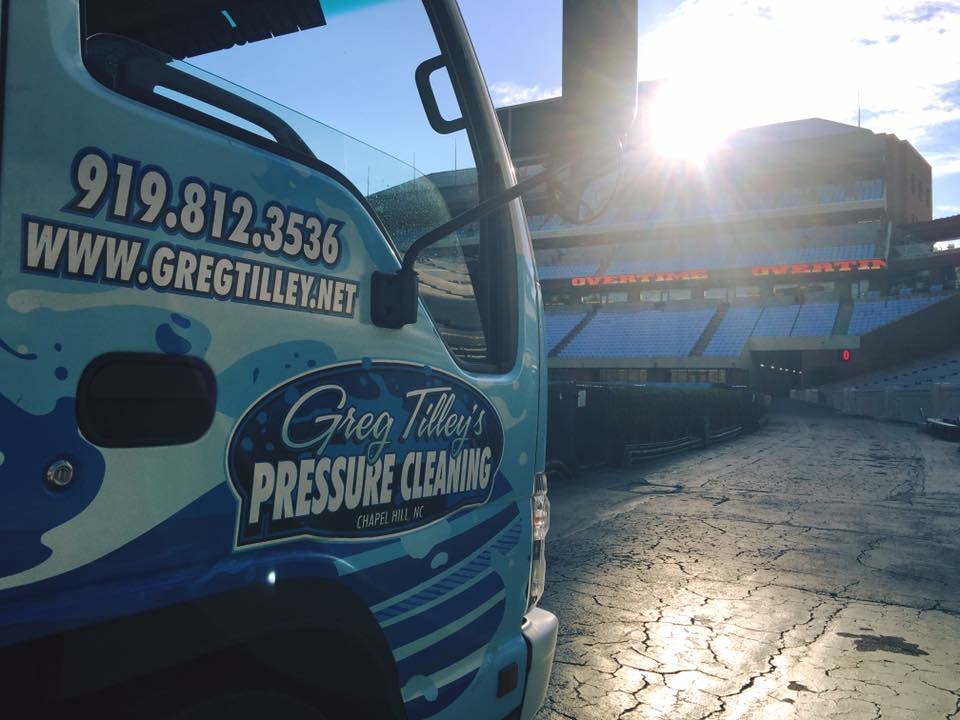 Greg Tilley Pressure Washing vehicle ready for exterior cleaning services.